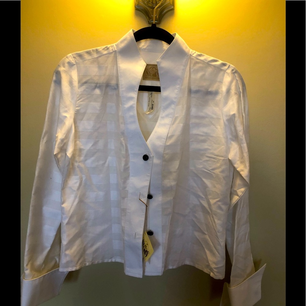Stubbs Collection white button down shirt, Small